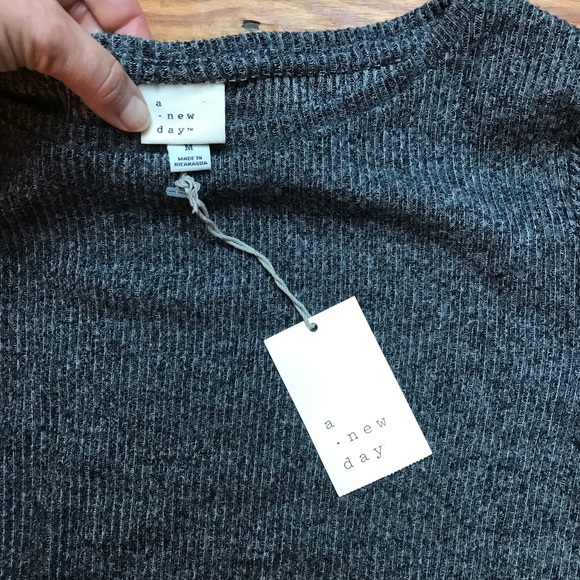 A New Day Gray Knit Bodycon Dress, NWT, M - Picture 2 of 14